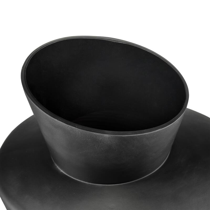 Elk Home Tuxedo Black Finish Glass 12 Inch Wide Vase
