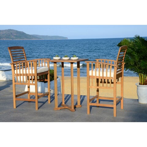SAFAVIEH Outdoor Living Pate 3-piece Bar-height Bistro Set