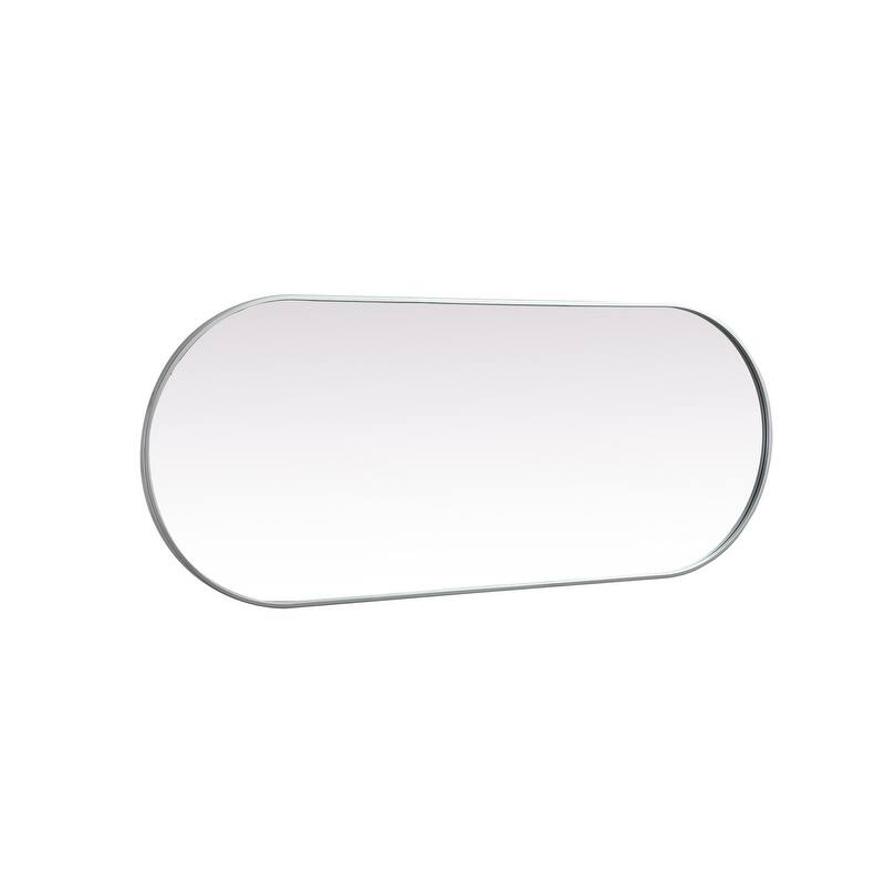 Indigo Home Metal Frame Oval Mirror 24x60 Inch