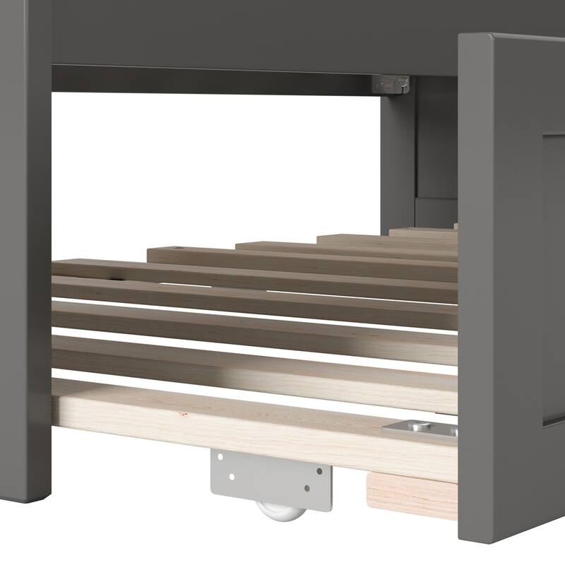 Nantucket Twin Wood Daybed with Twin Size Trundle