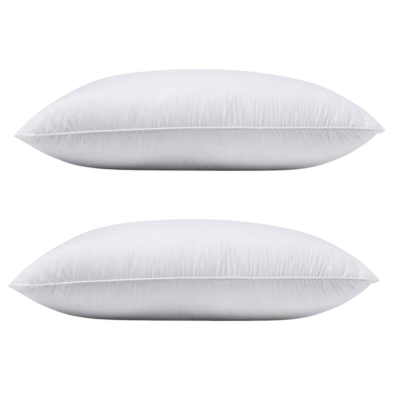 HomeRoots Set of Two Down Alternative Firm King Size Bed Pillows