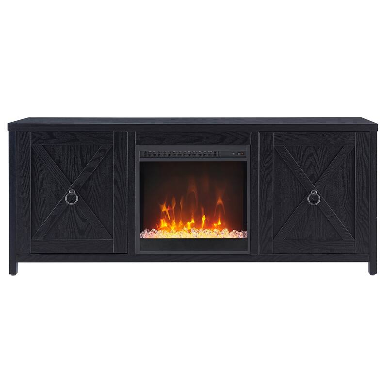 Granger 58" TV Stand with Crystal Fireplace Insert