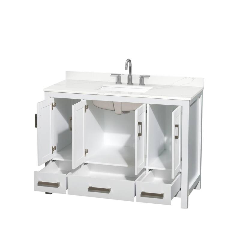 Wyndham Collection WCS141448S-QTZ-US3MXX Sheffield 48" Free Standing