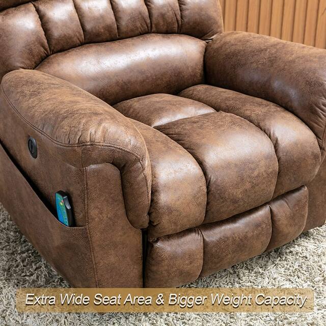 Super Soft Microsuede Power Lift Recliner Sofa with Massage Chair