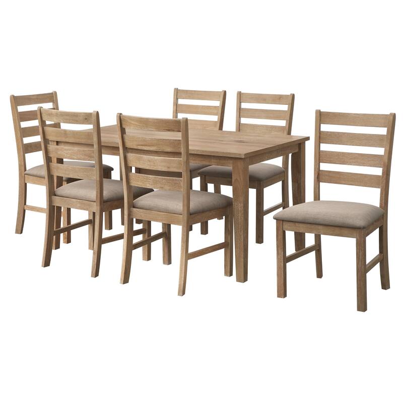 Lifestorey Peggy Solid Wood Ladderback Dining Chairs (Set of 2)