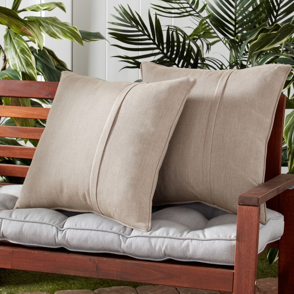 Greendale Home Fashions Sunbrella 20" Square Outdoor Throw Pillow (Set of 2)
