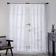 preview thumbnail 41 of 53, Deconovo Rod Pocket Pattern Sheer Curtains for Living Room Pair (2 Panels) 52x84 Inch - White