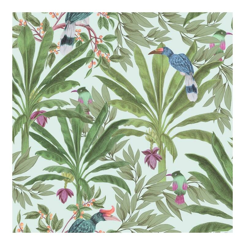 ESTA Home Carola Green Jungle Tropics Wallpaper - 20.9 x 396 x 0.025