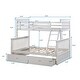 preview thumbnail 29 of 48, Kids and Baby Twin Over Full Wooden Bunk Bed with Drawers,Ladder