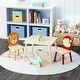 preview thumbnail 3 of 14, 3-PCs Wood Kids Table and 2 Chairs Set