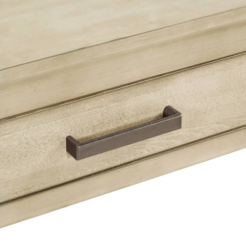 59.1" Farmhouse Entryway Console Table with 3 Drawers and Bottom Shelf