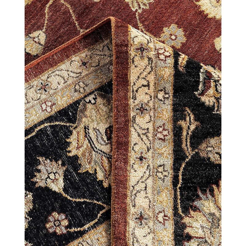 Oushak One-of-a-Kind Hand-Knotted Area Rug, Red - 9' 4" x 12' 4"