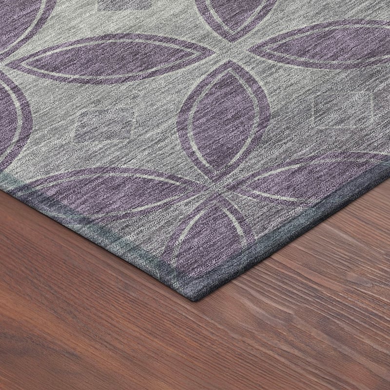 Machine Washable Indoor/ Outdoor Modern Gia Chantille Rug