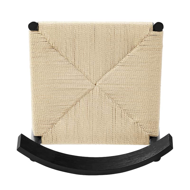 Poly & Bark Hamm Counter Stool - Solid Wood Frame with Woven Rope Seat