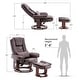 preview thumbnail 9 of 29, MCombo Swivel Recliner with Ottoman, Vibration Massage Lumbar Pillow
