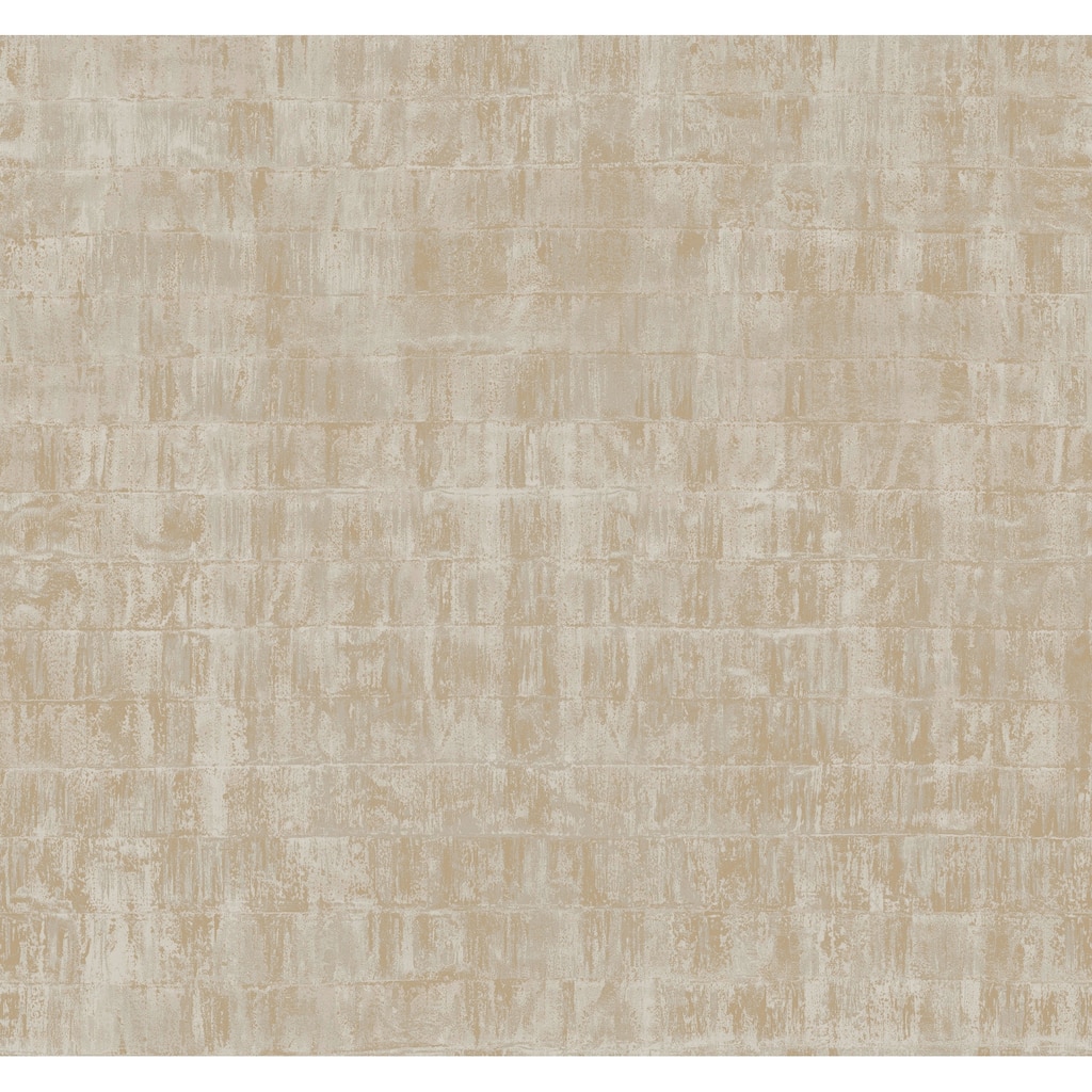 Ronald Redding Liquid Metal Taupe Wallpaper