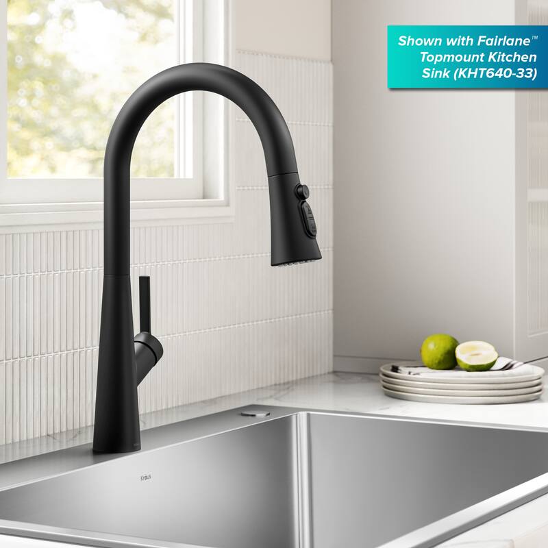 KRAUS Odelia 4-Function Single Handle Pull Down Kitchen Faucet
