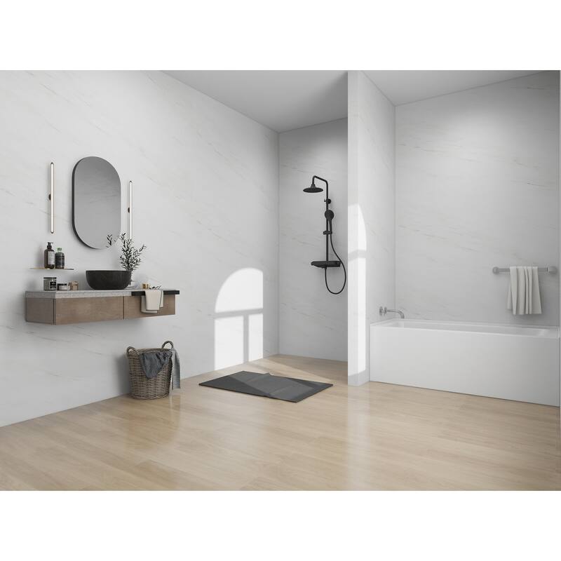 Vanity Art Alcove Soaking Acrylic Bathtub