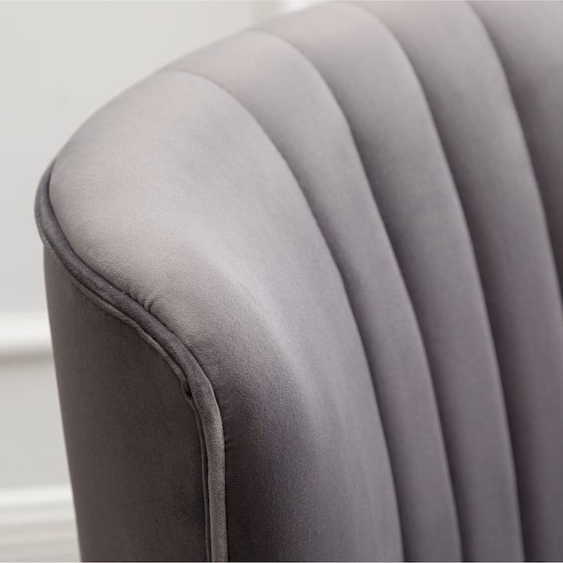Modern 26" Polyester Accent Chair with Solid Rubber Wood Legs for Living Room