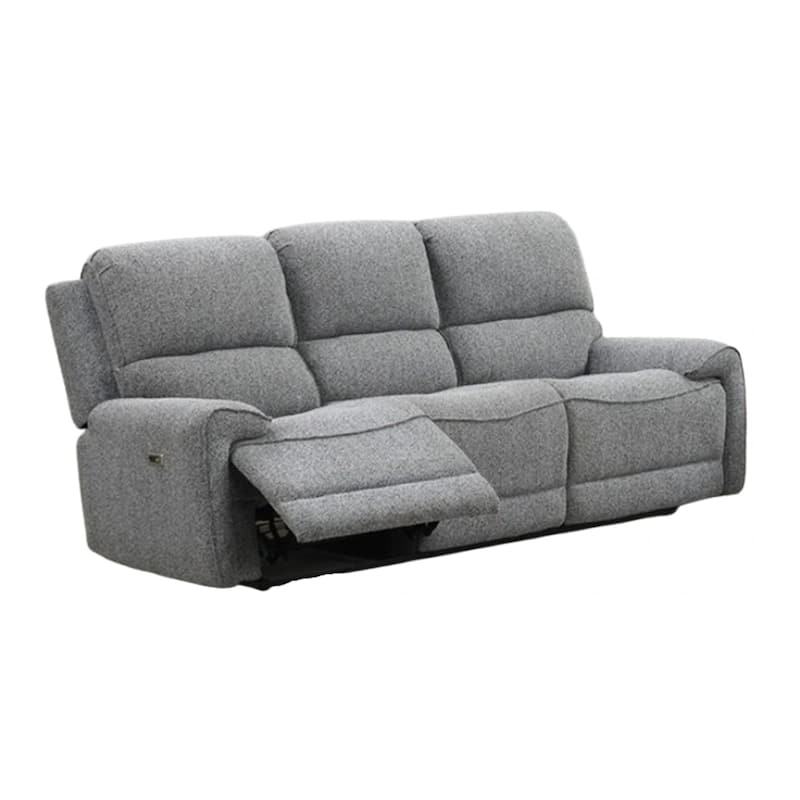 Cote Sofa, Power Reclining, Gray Boucle, USB Charging Ports, 83 Inch