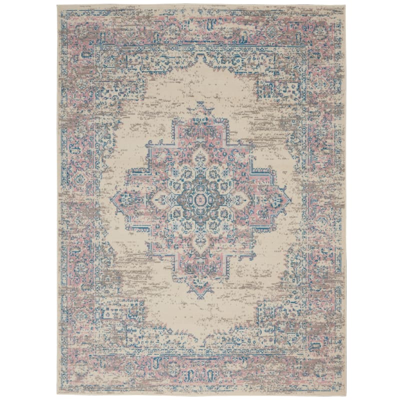 Nourison Grafix Distressed Vintage Medallion Area Rug