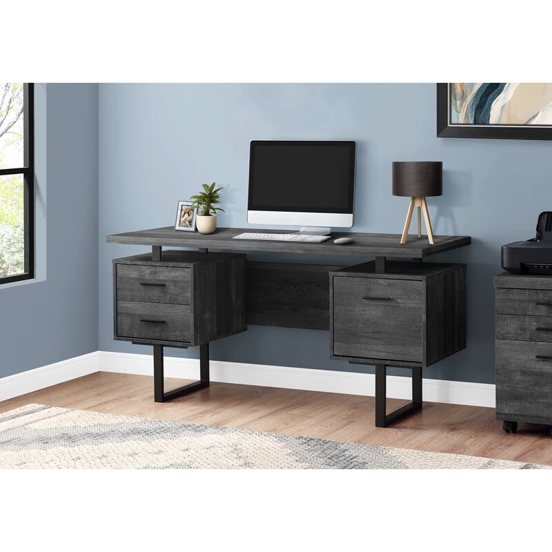 60" Computer Desk with Metal Legs