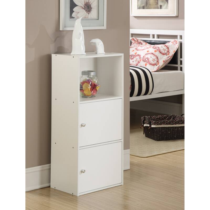 Convenience Concepts Xtra Storage 2 Door Cabinet with Shelf - White