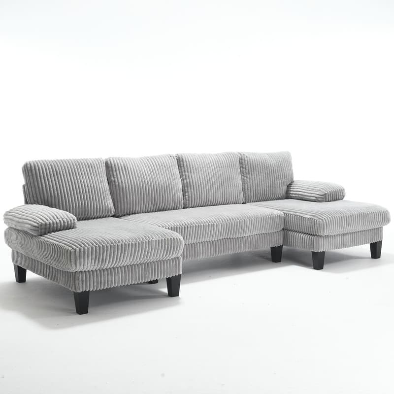 4-Seat U-Shaped Sectional Sofa with Double Chaise