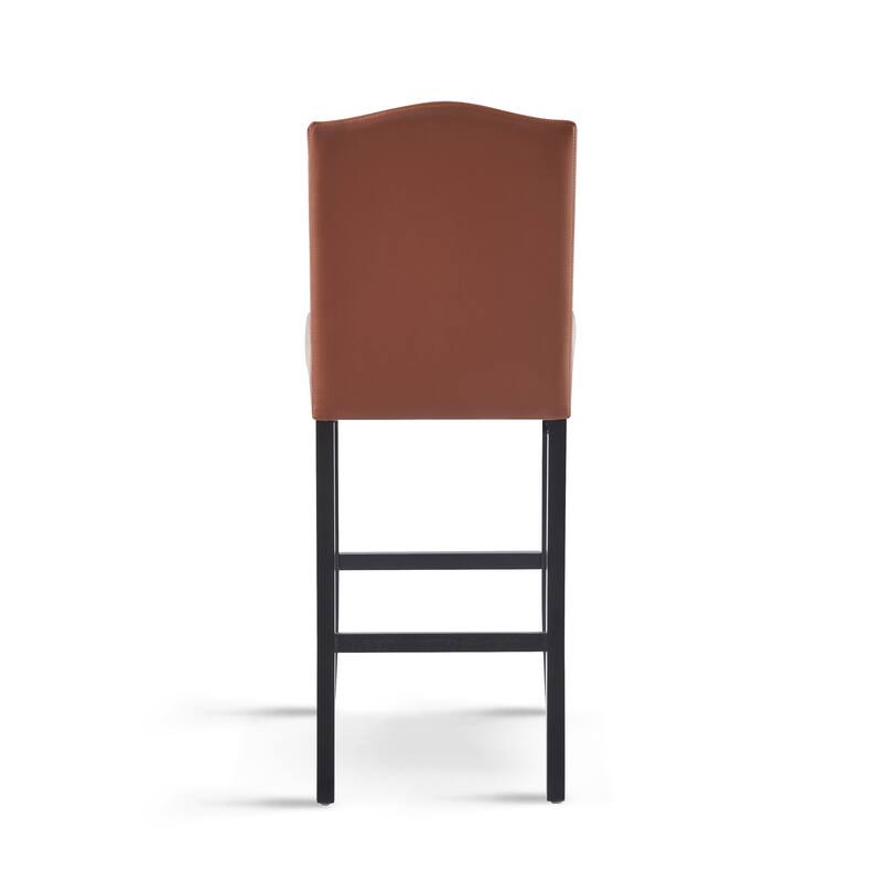 Barstools Set of 2, Counter Height Upholstered Bar Stools for Kitchen Island, Rubberwood Legs Seating 300LBS Weight Capacity