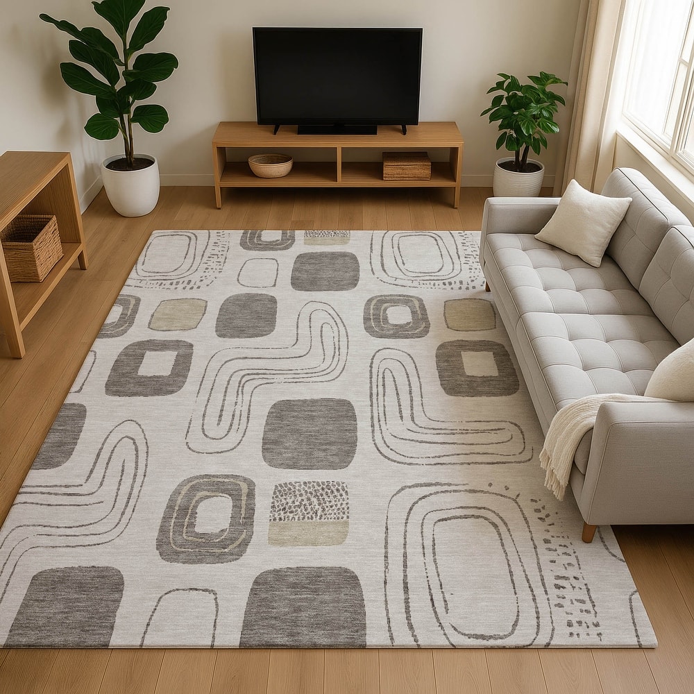 Premium Washable Super Soft Contemporary Elements Mayfield Rug