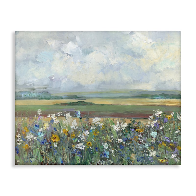 Stupell County Meadow Clouds Overhead Canvas Wall Art Design By Sally Swatland - 48 x 36