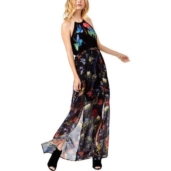 Shop Guess Womens Birds Of Paradise Maxi Dress Halter Daytime