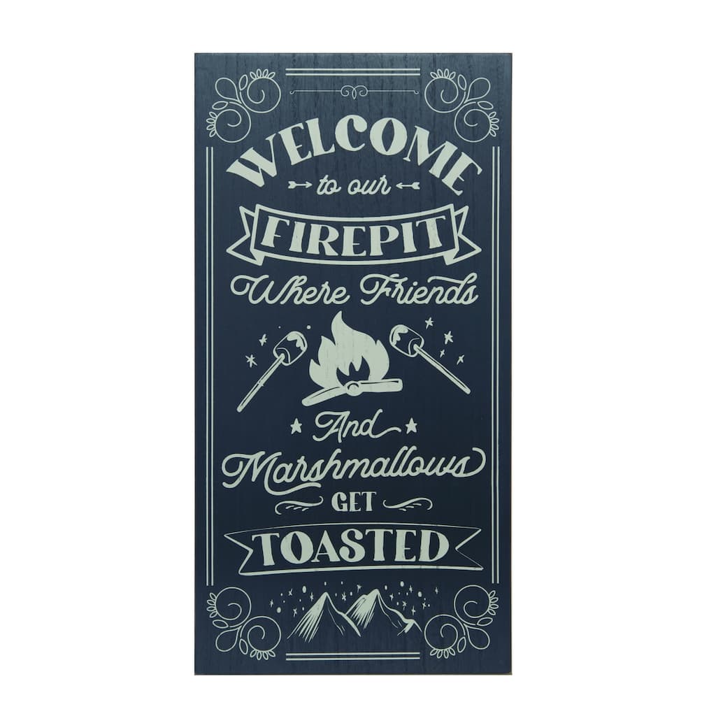 Transpac Wood 23.54 in. Multicolor Spring Welcome Campfire Decor