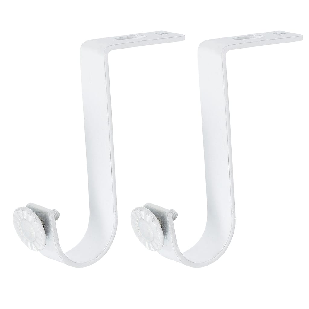 2Pcs Ceiling Mount Curtain Rod Brackets, Drapery Holder