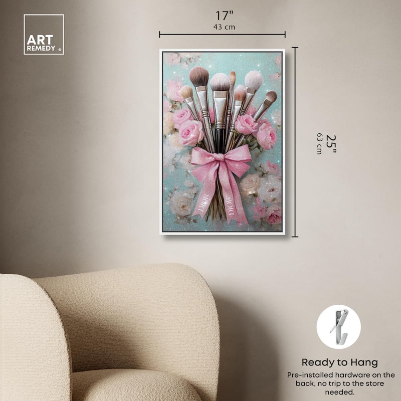 Bouquet of Make Up Brushes Canvas by Art Remedy