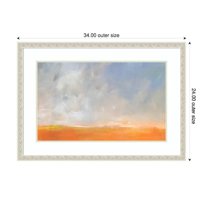 Vast Horizon Dream by Julia Contacessi Wood Framed Wall Art Print - Silver - 34 x 24 in