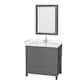 Option Dark Gray, Carrara Cultured Marble Top,Chrome Trim