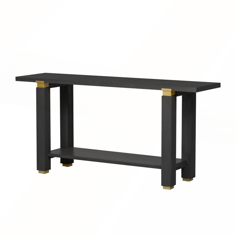 62.9in Modern Minimalist Solid Wood Console Table