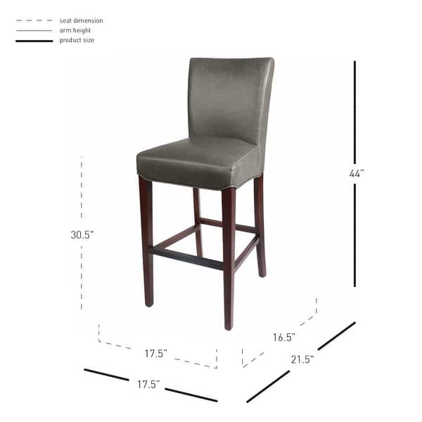 dimension image slide 0 of 3, NPD Furniture Milton Bonded Leather Bar Stool