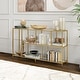 preview thumbnail 20 of 22, Winthrop Console Table Brass with Glass Shelves