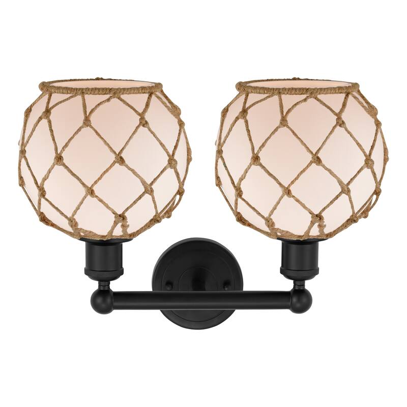 Innovations Lighting Endless Possibilities Edison - Farmhouse Rope - 2 Light 17" Bath Vanity Light