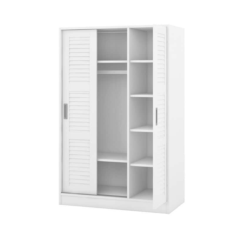 3-Door Shutter Wardrobe with shelves For Bedroom