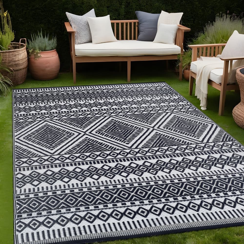 Beverly Rug Boho Outdoor Rug Waterproof for Patio, RV Camping
