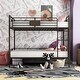 preview thumbnail 15 of 17, Wini Industrial Black 3-Piece Gel Memory Mattress & Metal Bunk Bed Set by Furniture of America Full over Full - 6-inch Mattress
