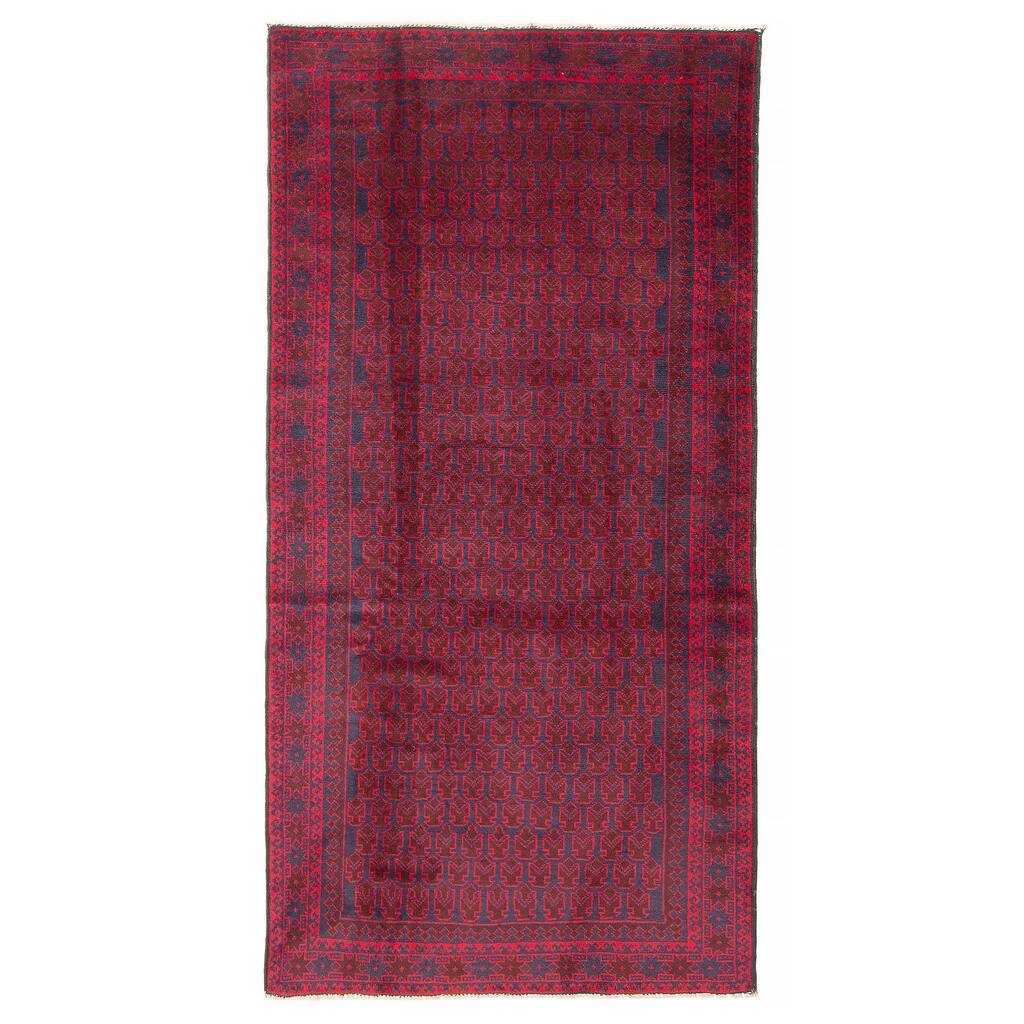 ECARPETGALLERY Hand-knotted Teimani Navy Wool Rug - 3'6 x 6'10