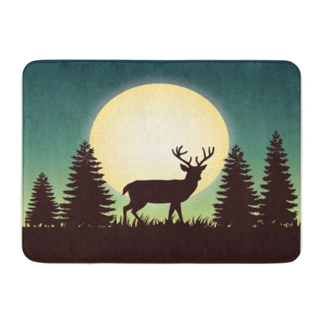 Shop Blue Deer Forest Landscape Scenic Natural Scenery Flat Stock Doormat Floor Rug Bath Mat 23 6x15 7 Inch Multi On Sale Overstock 31775571