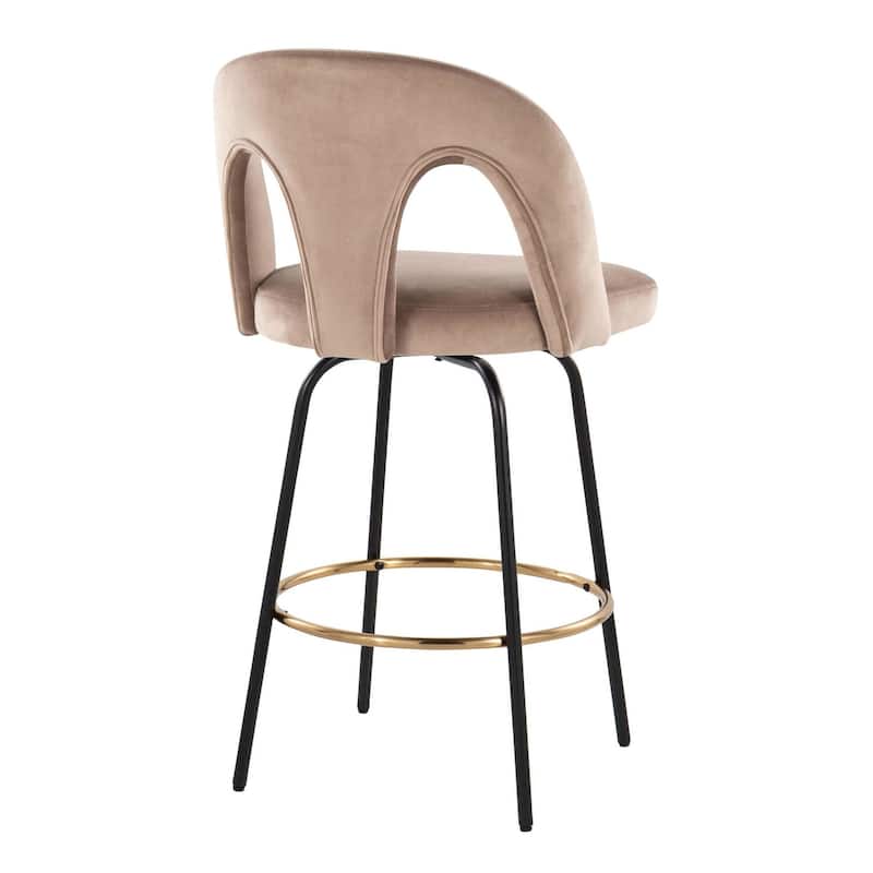 Ava Upholstered 26" Fixed-Height Counter Stool - Set of 2