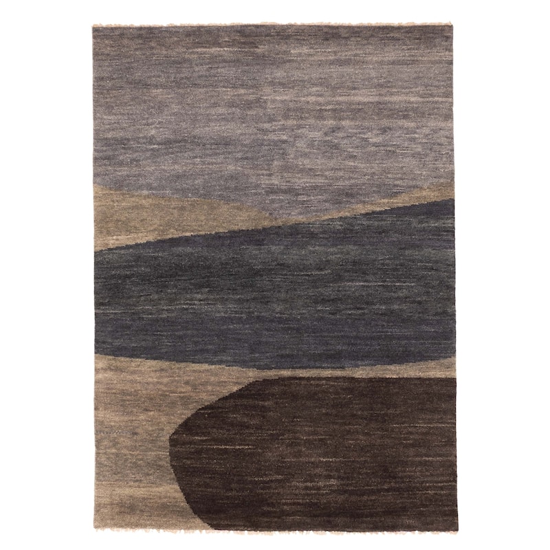 ECARPETGALLERY Hand-knotted Peshawar Ziegler Grey Wool Rug - 4'11 x 6'10