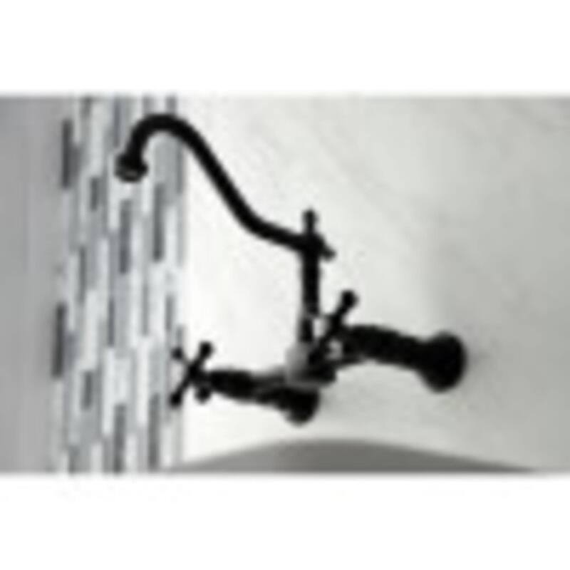 Kingston Brass Heritage 1.8 GPM Wall Mounted Bridge Kitchen Faucet