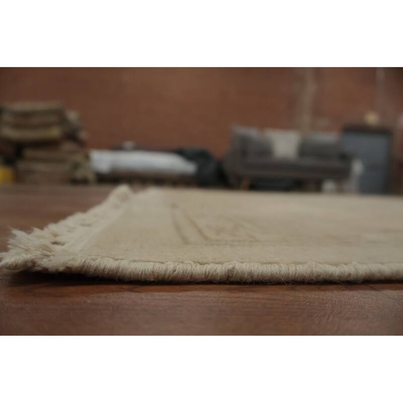 Hand Knotted Oriental 100% Wool Carpet Traditional All-Over Beige & Ivories Ziegler Area Rug - 8' 3'' X 7' 9''